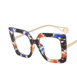 Blue Floral Print Eyewear